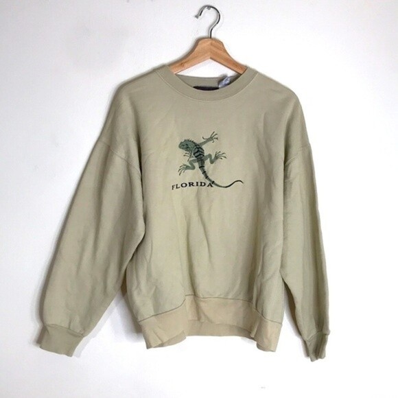 Vintage classic Florida iguana pullover sweatshirt size medium - Picture 1 of 10